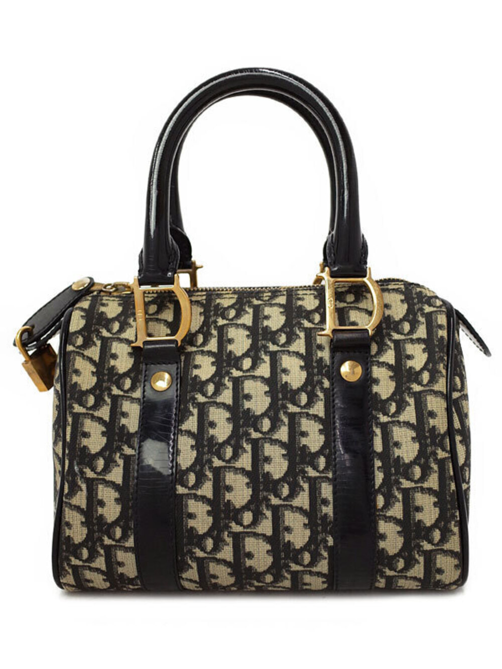 Christian Dior Ultimate Lady Dior Bag brown embossed patent leather